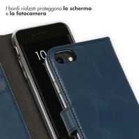 Selencia Cover a libro in vera pelle Apple iPhone SE (2022 / 2020) / 8 / 7 / 6(s) - Blu