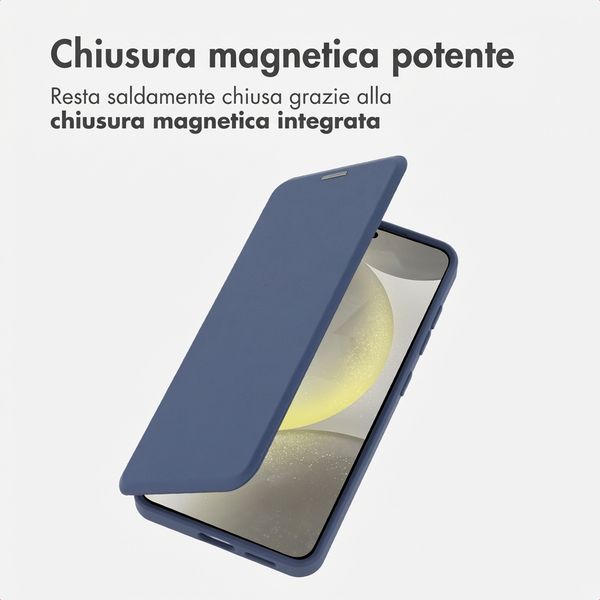 imoshion Bookcase trasparente con MagSafe Samsung Galaxy S25 / S24 - Blu