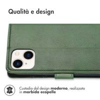 imoshion Cover a libro di Lusso Apple iPhone 15 - Verde