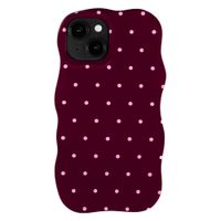 Selencia Cover Vivid Wavy con MagSafe Apple iPhone 14 / 13 - Happy Dots Burgundy