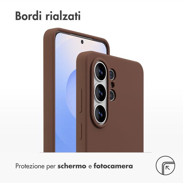 Accezz Cover in silicone liquido con MagSafe Samsung Galaxy S26 Ultra - New Tea Brown