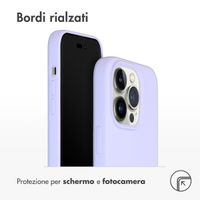 Accezz Cover in silicone liquido con MagSafe Apple iPhone 14 Pro - Viola