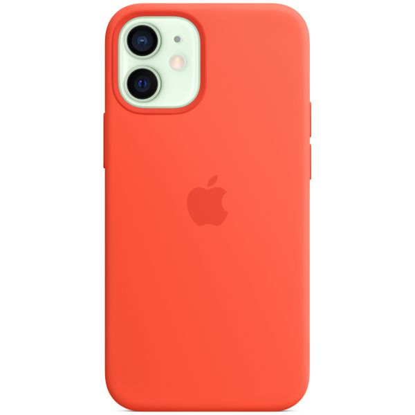 Apple Cover Posteriore in Silicone con MagSafe Apple iPhone 12 Mini - Electric Orange