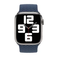 Apple Cinturino Solo intrecciato Apple Watch | 44/45/46/49 mm - Taglia 10 - Abyss Blue