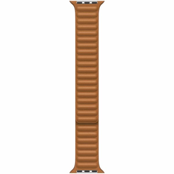 Apple Cinturino Leather Link Apple Watch | 44/45/46/49 mm - Taglia M/L - Golden Brown