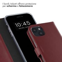Selencia Cover a libro in vera pelle Apple iPhone 13 - Burgundy