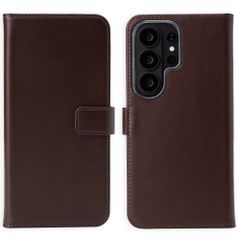 Selencia Cover a libro in vera pelle Samsung Galaxy S26 Ultra - Marrone