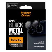 PanzerGlass Hoops Optic Rings Protezione fotocamera Apple iPhone Duo - Nero