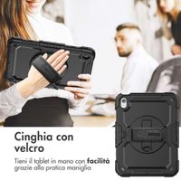 Accezz Cover Posteriore Resistente con tracolla Apple iPad 11 (2025) 11 pollici A16 / iPad 10 (2022) 10.9 pollici - Nero