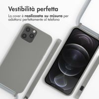 imoshion Cover in Silicone con Cordino Apple iPhone 12 (Pro) - Grigio chiaro