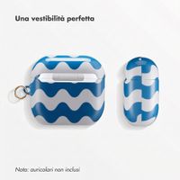 Selencia Cover Vivid  Apple Airpods 4 - Wave Vibes Classic Blue