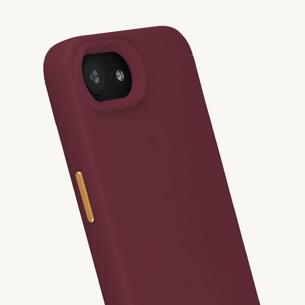 Selencia Rivièra MagSafe Backcover met afneembare haakjes Apple iPhone 17e / 16e - Bold Burgundy