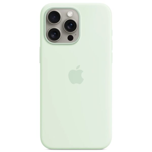 Apple Cover Posteriore in Silicone con MagSafe Apple iPhone 15 Pro Max - Soft Mint
