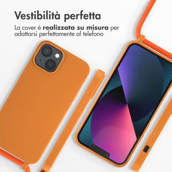 imoshion Cover in Silicone con Cordino Apple iPhone 14 - Arancio