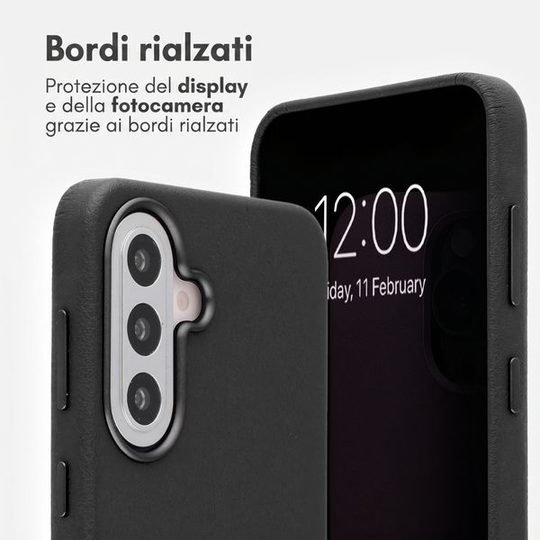 Accezz Cover in Pelle con MagSafe Samsung Galaxy A57 (5G) - Onyx Black