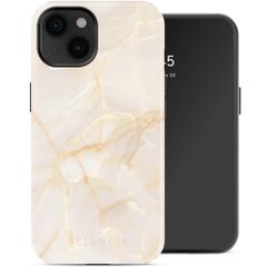 Selencia Cover posteriore Vivid con MagSafe Apple iPhone 14 - Golden Beige Marble