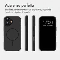 imoshion Cover posteriore Color con Thin MagSafe Ring Apple iPhone 16 - Nero