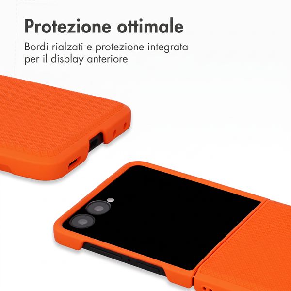 Accezz Cover Grid Samsung Galaxy Z Flip 8 - Arancio