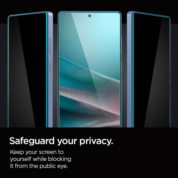 Spigen Vetro temperato privacy GLAStR EZ Fit + Applicatore - confezione da 2 Samsung Galaxy S25 Ultra