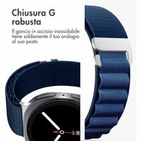 imoshion Cinturino in nylon Alpine Samsung Galaxy Watch 8 (40/44mm) / Classic (46mm) - Blu scuro