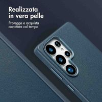 Accezz Cover in Pelle con MagSafe Samsung Galaxy S25 Ultra - Nightfall Blue