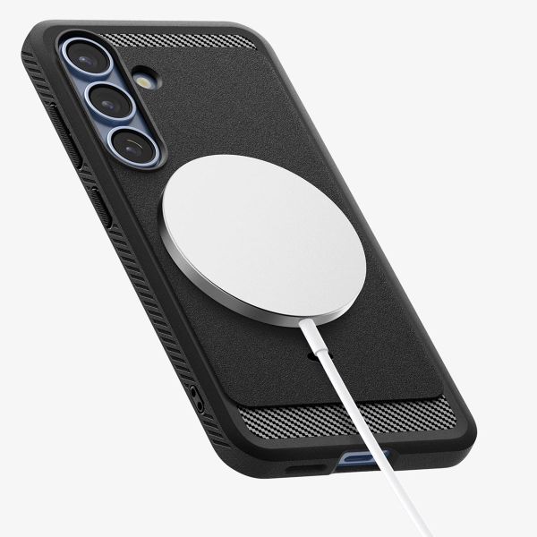 Spigen Cover Rugged Armor con MagSafe Samsung Galaxy S25 - Matte Black