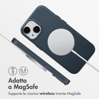 Accezz Cover in Pelle con MagSafe Apple iPhone 15 - Nightfall Blue