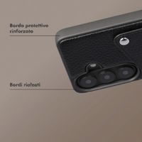 Selencia Cover posteriore Riva con portacarte Samsung Galaxy S26 Plus - Nero