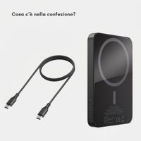 Selencia Vivid Powerbank 5.000 mAh - MagSafe e Qi - Nero / Wavy Swirl Pink Plum