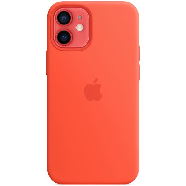 Apple Cover Posteriore in Silicone con MagSafe Apple iPhone 12 Mini - Electric Orange