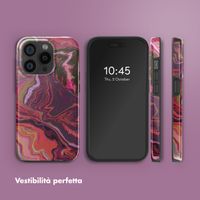 Selencia Cover posteriore Vivid con MagSafe Apple iPhone 15 Pro - Marble Purple