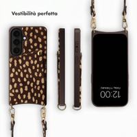 Selencia Nova cover posteriore in vera pelle con portacarte Samsung Galaxy S26 - Fawn Chic