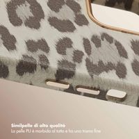 Selencia Cover Sabi Stampa pantera con MagSafe Apple iPhone 12 (Pro) - Soft Ivory