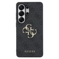Guess Cover Posteriore con Logo 4G in Metallo Samsung Galaxy S26 Ultra - Nero