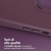 Accezz Cover in Pelle con MagSafe Apple iPhone 14 Pro Max - Heath Purple