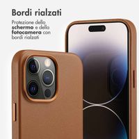 Accezz Cover in Pelle con MagSafe Apple iPhone 14 Pro Max - Sienna Brown