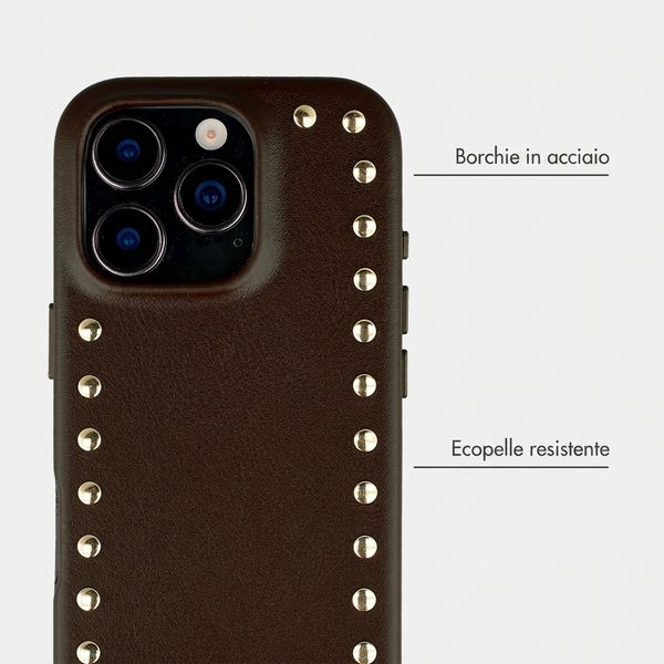 Selencia Cover posteriore Studs con MagSafe Apple iPhone 16 Pro - Cacao Crush