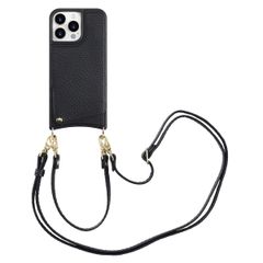 Selencia Cover per telefono Nova con cordino e portacarte Apple iPhone 15 Pro Max - Nero