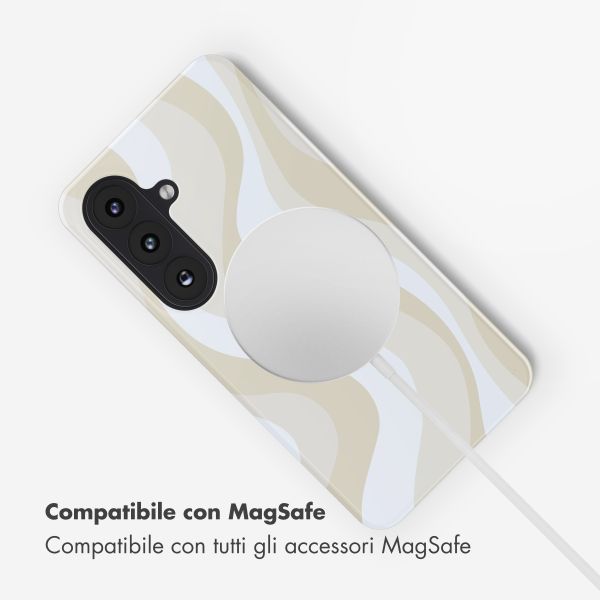 Selencia Cover posteriore Vivid con MagSafe Samsung Galaxy S26 - Desert Waves Beige