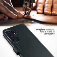 Selencia Cover a libro in vera pelle Samsung Galaxy S26 FE - Verde