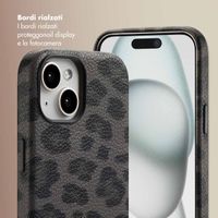 Selencia Cover Sabi Stampa pantera con MagSafe Apple iPhone 15 - Midnight Black