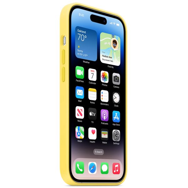 Apple Cover Posteriore in Silicone con MagSafe Apple iPhone 14 Pro - Canary Yellow