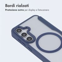 imoshion Bookcase trasparente con MagSafe Samsung Galaxy S25 / S24 - Blu