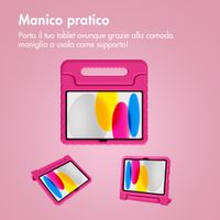 imoshion Cover Posteriore Kidsproof con Maniglia Apple iPad 11 (2025) 11 pollici A16 / iPad 10 (2022) 10.9 pollici - Rosa