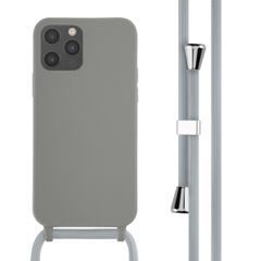 imoshion Cover in Silicone con Cordino Apple iPhone 12 (Pro) - Grigio chiaro
