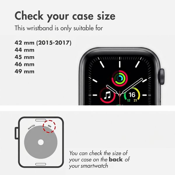 Apple Cinturino Solo intrecciato Apple Watch | 44/45/46/49 mm - Taglia 6 - Magenta