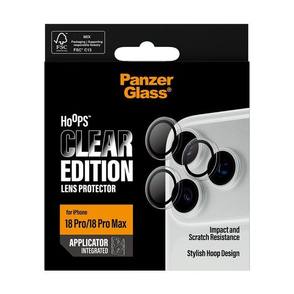 PanzerGlass Hoops Optic Rings Protezione fotocamera Apple iPhone 18 Pro (Max) - Clear