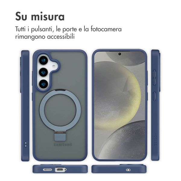 Accezz Cover con anello e supporto con MagSafe Samsung Galaxy S25 - Blu