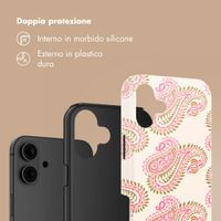 Selencia Cover Posteriore Vivid Apple iPhone 16 - Paisley Blush
