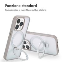 Accezz Cover con anello e supporto con MagSafe Apple iPhone 14 Pro - Grigio